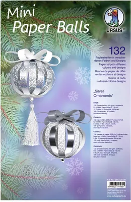 Produktbild von Bastelset Mini Paper Balls Silver Ornaments