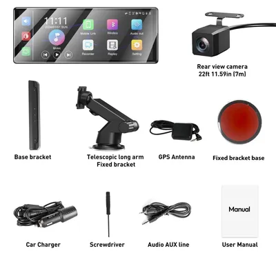 Produktbild von Dashcam, 4K Aufnahme, Dual-Linsen-System, Mit GPS
