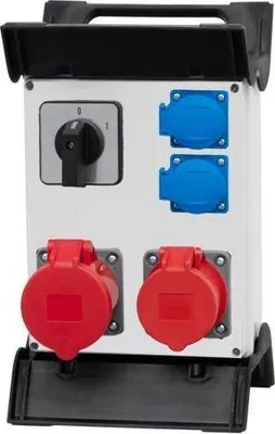 Obrázok produktu pre Distribútor R-240 2x32A/5P, 2x230V, 0/1 na plastovom ráme