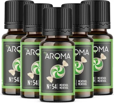 Produktbild von myAROMA flavour drops – Menthol 5x10ml, Lebensmittelaroma ohne Zucker, kalorienfrei & vegan, ideal zum Backen und mehr