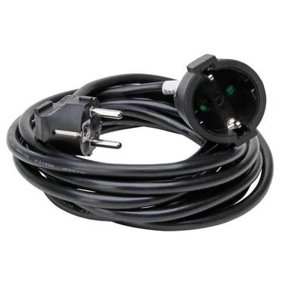 Obrázek produktu pro Kopp 143305046, 5 m, Vnitřní, Typ E / F, IP20, Černá, 1 AC zásuvky / AC zásuvek