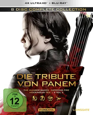 Produktbild von PLAION Die Tribute von Panem - Complete Collection (4 4K Ultra HDs + 4 Blu-rays), Film, Blu-ray, Deutsch, Englisch, 888 min, Die Tribute von Panem Gesamtedition, Abenteuer