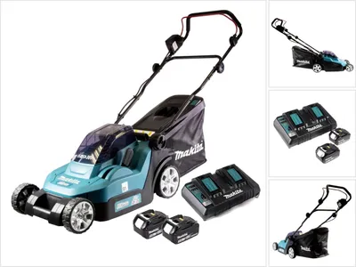 Obrázek produktu pro Makita DLM382PT2 - Schubrasenmäher - 560 m² - 38 cm - 2 cm - 7,5 cm - Rotorblätter