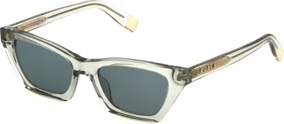 Image de Lunettes de soleil pour femmes Furla SFU777V 0840, couleur gris transparent, dimensions 53/18/140