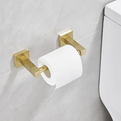 Produktbild von Toilettenpapierhalter, Double Post Pivoting Quadratische Tissue Halter Rollenhalter Aufhänger Toilettenpapierständer Edelstahl Wand montiert