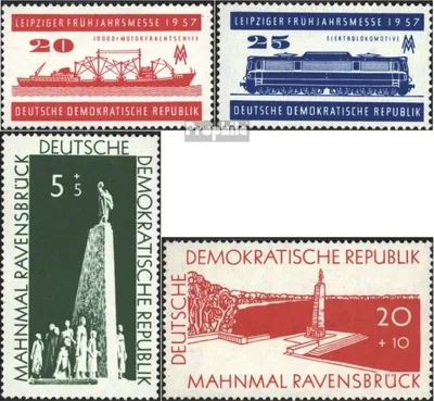 Produktbild von Briefmarken DDR 1957 Mi 559-560,566-567 (kompl.Ausg.) postfrisch Leipziger Frühjahrsmesse