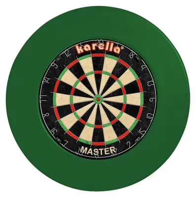 Produktbild von Karella einteiliger Dartboard Surround PU, Auffangring Dartscheiben, 4 Farben, Dart Umrandung, Catchring, Backboard Steeldart, Wandschutz, Auffangfeld für Dartpfeile grün