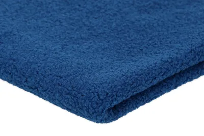 Produktbild von Minky Lamm Boucle, Sherpa, Kunstfell, CURL Fleece, Königsblau, 50 x 160 cm