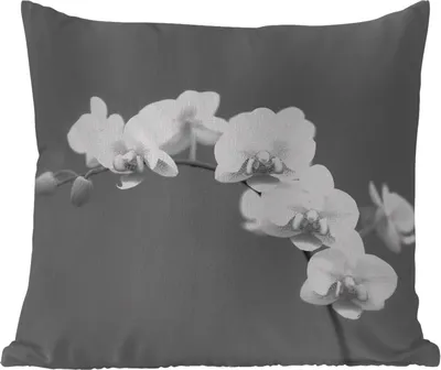 Produktbild von MuchoWow® Outdoor Kissen - Orchidee - Blumen - Pflanze - Weiß - Lila - 50x50 cm - Wetterfest - Lounge Kissen - Komfortabel - Kissen mit Bild