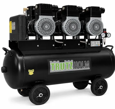Produktbild von Flüster Kompressor Luftdruckkompressor 100L Kessel 62 dB leise 4500W - 738L/min