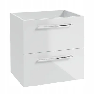 Produktbild von Stamar | Badezimmerschrank, unter Waschbecken, 60 cm, Hochglanz, Weiß