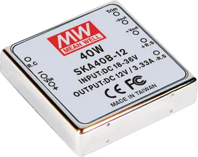 Produktbild von MEANWELL SKA40A-15, DC DC-Wandler, 9-18V:+15V 2,67A 40W
