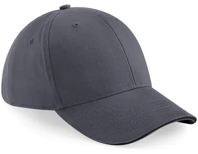 Immagine prodotto di Cappellino da baseball unisex Beechfield Athleisure in cotone FK241 (taglia unica) (grigio grafite/nero)