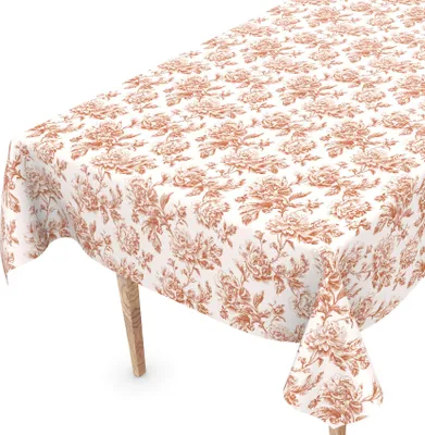 Produktbild von Tischdecke Wachstuch Blumen Beige Robust Wasserabweisend Breite 140 cm Länge 180 cm