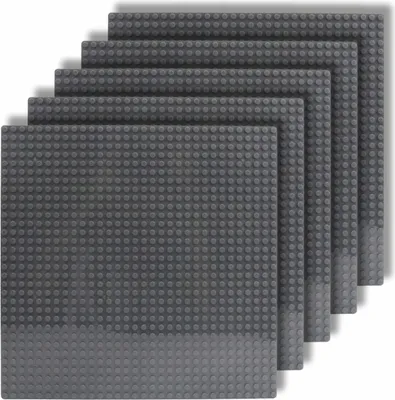 Produktbild von Große BAULEITPLATTEN für Duplo-Bausteine ​​Creative Base Set, 5 Stück 16x16 Stift dunkelgrau