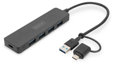 Produktbild von DIGITUS USB 3.0 Hub 4-Port, Slim Line