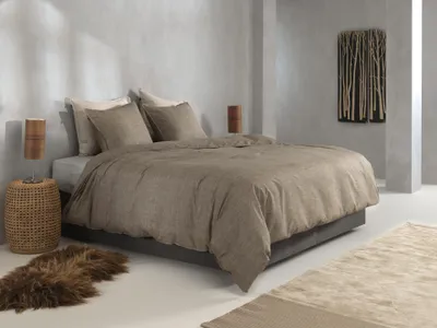 Productafbeelding van Linnen beddengoed, kleur: 155 Palm, tint: taupe