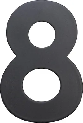 Produktbild von Hausnummer Nr.8 75mm Edelstahl SCHWARZ