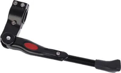 Produktbild von Fahrrad-Seitenständer schwarz, Alulegung & rutschfest, 38cm, mit Gummifuß & Reflektor, für MTB & Rennrad – stabiler Parkständer