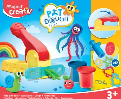 Produktbild von Maped Creativ Spielknete-Set mit Knetwerkpresse & Zubehör 16-teilig
