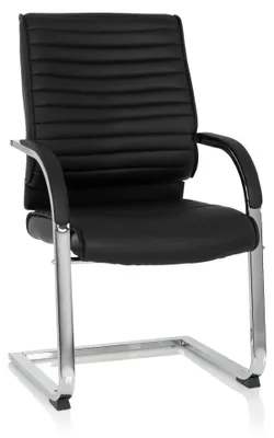 Produktbild von MyBuero Freischwinger mit Armlehnen VISITER CL120 Kunstleder Stuhl für Büro Zuhause, Besucherstuhl Schwingstuhl bis 110 kg belastbar