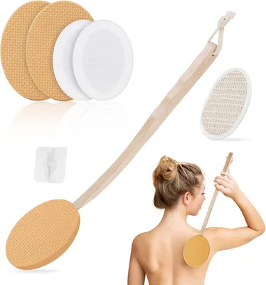 Obrázek produktu pro Aplikátory na tělo: krém na záda, sprchová kartáč, vhodné pro dospělé/seniory/děti, pro každodenní hygienu
