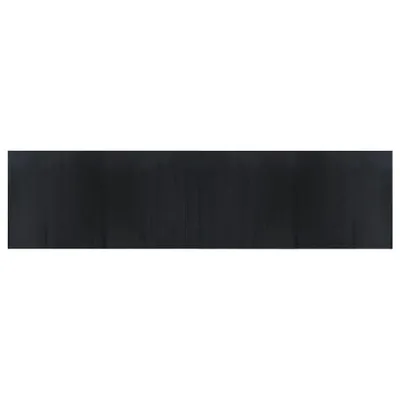 Produktbild von vidaXL Teppich Rechteckig Schwarz 100x400 cm Bambus