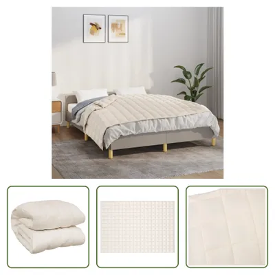 Obrázok produktu pre Záťažová deka The Living Store light cream 138x200 cm 6 kg látka