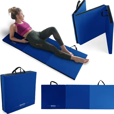 Obrázek produktu pro Gymtek® skládací gymnastická podložka sportovní podložka pro bojová umění tréninková podložka - 180x60 cm - gymnastika, jóga, judo, karate, fitness, pilates, bojová umění