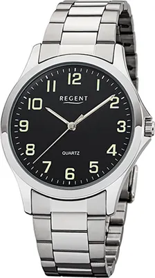 Zdjęcie produktu dla Regent metalowy zegarek męski 1152411 srebrna metalowa bransoleta D2UR1152411