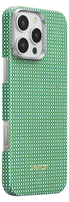 Produktbild von Pitaka ultra dünne Hülle aus Aramidfaser mit MagSafe für iPhone 16 Pro, Waldgrün