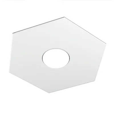 Zdjęcie produktu dla Nowoczesna lampa sufitowa sześciokątna metalowa biała 1 światło led 12W