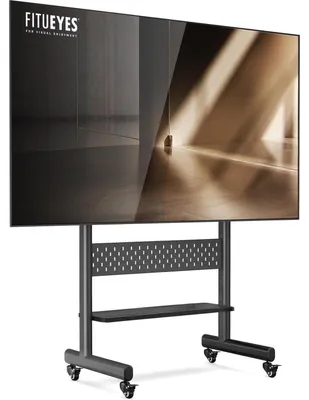 Produktbild von TV Ständer Rollbar mit Ablage 40-85 Zoll bis 60 KG Schwarz