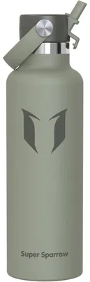 Obrázok produktu pre Nerezová fľaša na pitie, termo hrnček, 750 ml, šalvia, bez BPA, s tesnením proti úniku, izolovaný