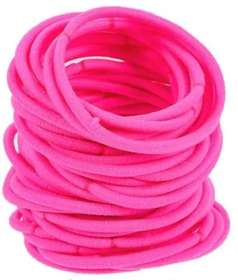 Produktbild von Elastische Haarbänder für Pferdeschwänze, 50 Stück in Rosa