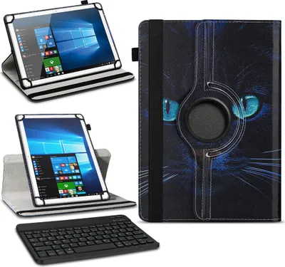 Produktbild von Tablet Tasche Tastatur Hülle Samsung Galaxy Tab A8 Schutzhülle Bluetooth CoverFarben:Motiv 10