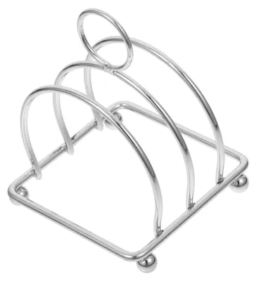 Produktbild von Edelstahl Brotständer mit Metallschlitz Toasthalter Küchenregal multifunktional für Brotscheiben und Bücher