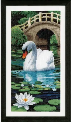 Immagine prodotto di Set per punto croce Vervaco "Cigno", 20x40cm