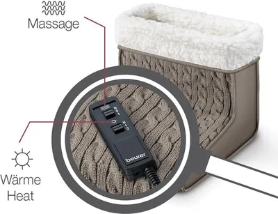 Produktbild von Beurer FWM 45 Fußwärmer mit Massage 2 Stufen Teddy - Innenfutter 533.01