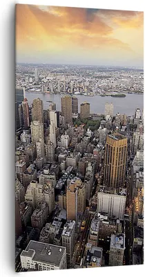 Produktbild von Bild auf Leinwand - Leinwandbild - Amerika wohnung architektur stadt - 65x120cm - Wand Bild - Wanddeko - Leinwanddruck - Bilder - Kunstdruck - Leinwand bilder - Wandkunst - PA65x120-2589