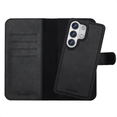 Produktbild von Selencia Olyn abnehmbares Bookcase mit MagSafe für das Samsung Galaxy S26 Ultra – Schwarz