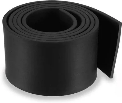 Image de Bande de caoutchouc rectangulaire 50 mm x 3 mm, 1 m, noire, joint d'étanchéité