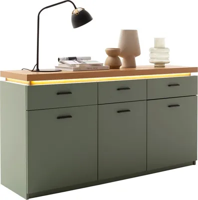 Produktbild von Sideboard Moniz | Salbei grün /  Eiche Evoke | inkl. LED Beleuchtung