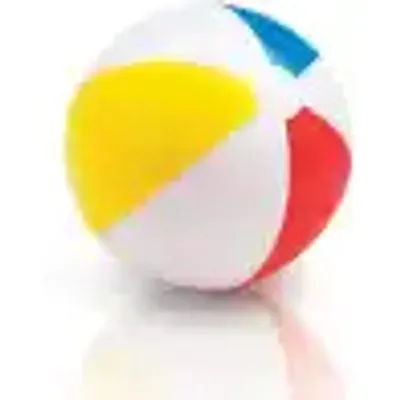 Produktbild von Intex Wasserball, 51 cm Durchmesser, farbig, mit glänzenden Bahnen, für Pool und Strand