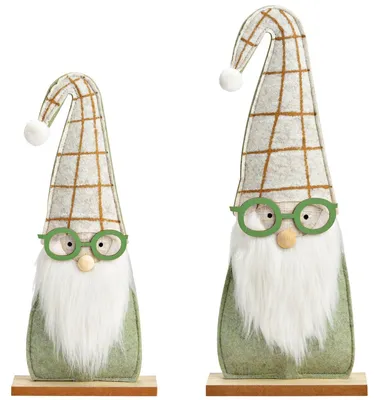 Produktbild von Grüne Wichtel-Figuren als Deko-Aufsteller 2er Set in 30, 40 cm
