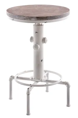 Productafbeelding van Bartisch Primitivo – Industrieel design – Hout – Wit – 39 cm – Hoogte verstelbaar – Hoogte 79–100 cm – Deluxe