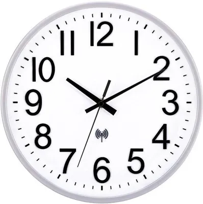 Immagine prodotto di Orologio da parete argentato, 30 cm, a batteria, di design