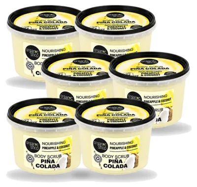 Produktbild von 6 x Organic Shop Body Scrub Ananas & Kokosnuss - 250 ml - Vorteilspackung - 6 Stücke