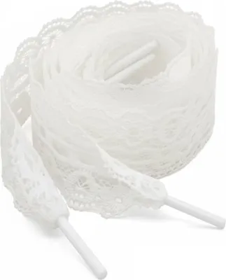 Produktbild von Weiße Spitzen-Schnürsenkel - verleihe Deinen Sneakern Eleganz & Stil - 120 cm, weiß