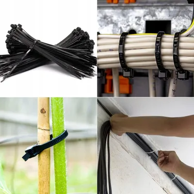 Produktbild von KABELBINDER 3,6 × 100 mm, 100 Stück, schwarz, extrem robust